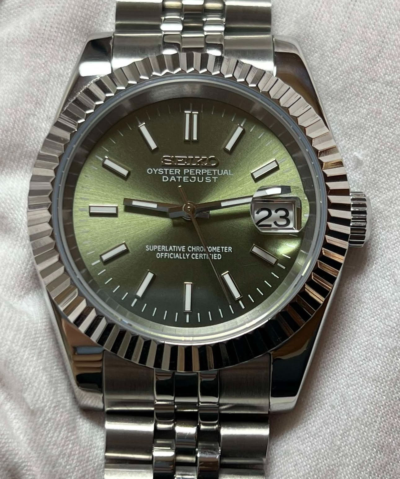 Monarch olive green dial