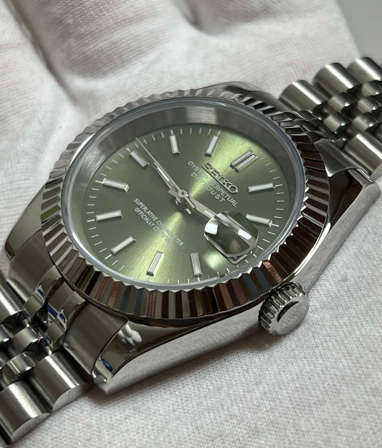 Monarch olive green dial